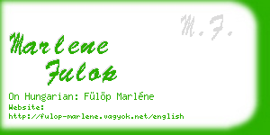 marlene fulop business card